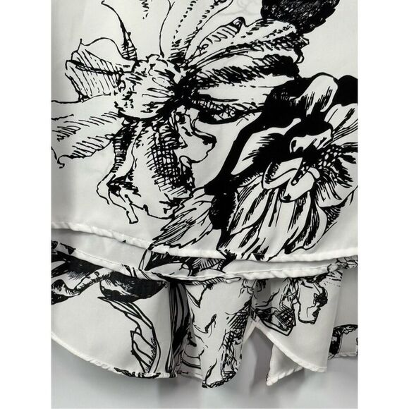 A16 - Chico's Bloom Sketch Scarf Front Pullover Long Sleeve Blouse Size 0/X Smal - Picture 8 of 10